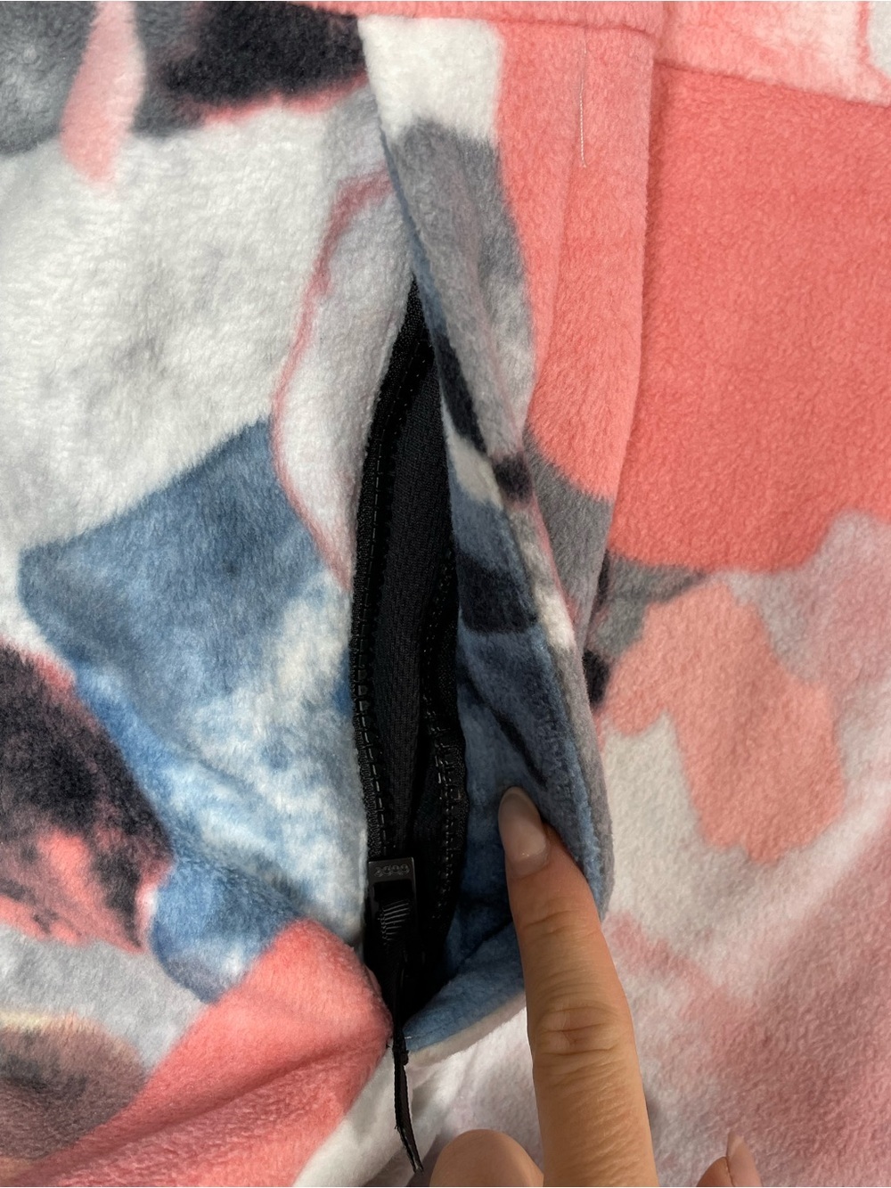 DOPE Printed Fleece Hooded Top Abstract Print Medium Cozy Streetwear Outdoor - Picture 5 of 15